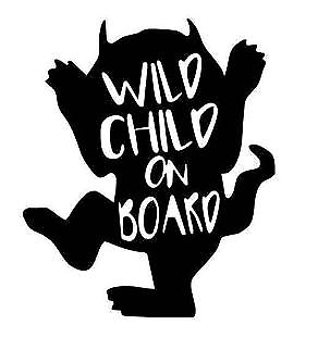 #ad WILD CHILD ON BOARD Decal Vinyl Car Window Sticker ANY SIZE $11.00
