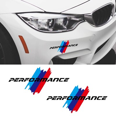 #ad 2Pcs For BMW 1 3 4 5 X Series Tri Color Performance Decal Door Side Body Sticker $12.99