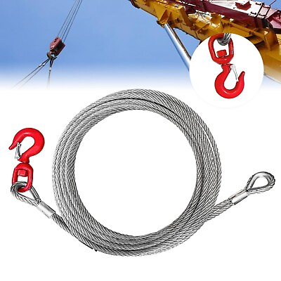 #ad YATOINTO Galvanized Steel Winch Cable 3 8quot; Towing Cable Heavy Duty 13980LBS $73.49