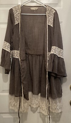 #ad A’reve Cardigan Tie Front Lace Boho Size Large Women’s $22.00