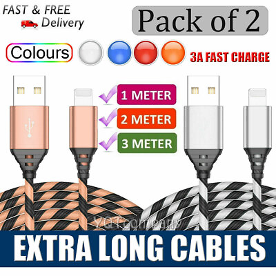 #ad 3 6 10FT Long Cable Charging Data Sync Cord For iPhone 6 78 14 Plus 13 XR XS Max $8.99