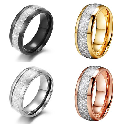 #ad Stylish Couple Stainless Steel Ring Metallic Geometric Rings Temperament Texture C $2.04