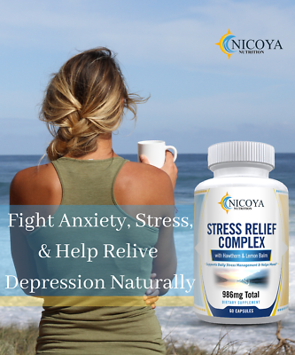 #ad Natural Stress Relief Calming amp; Anti Anxiety Vitamin Supplement Capsules $16.00