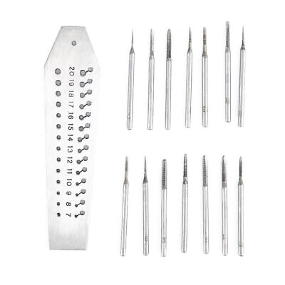 #ad 7 20 Watch Dial Punching 14Pcs Screw Tap Tapping Accessories Hand Tool $27.88