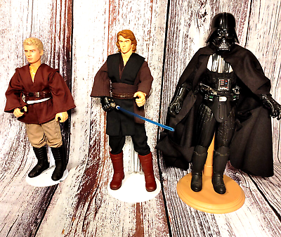 #ad The three Phases of Anakin Skywalker 1 6 Action Figures. W Cloth 1997 2004. $195.00