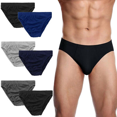 #ad PACK OF 3 6 9 12 MENS BRIEFS SLIPS CLASSIC UNDERWEAR PANTS HIPSTER COTTON S 2XL GBP 17.49