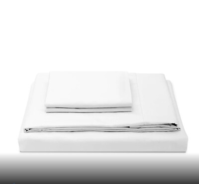 #ad Molecule Performance Sheets T 300 Cotton Tencel Twin 3 Piece Sheet Set White $59.99