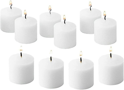 #ad 10 Hour Burn Time Unscented White Votive Candles for Birthdays Baby Shower H $46.10