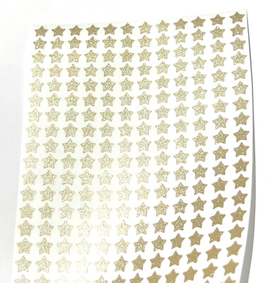 #ad 264 Gold Glitter Star Stickers Tiny 0.25 inch $3.50