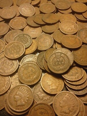 #ad 🔥 LARGE COLLECTION OF INDIAN HEAD CENT PENNY COINS 🔥 OLD ESTATE SALE 🔥 $26.95