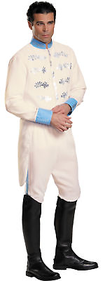 #ad Prince Charming Adult Mens Costume Cinderella Disney White Jacket Halloween $29.99