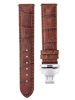 #ad 24MM LEATHER WATCH STRAP BAND CLASP FOR CITIZEN ECO DRIVE E650 S0751 L BROWN $31.95