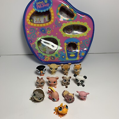 Littlest Pet Shop Carrying Case with Lot of 13 Figures Various Animals C $34.97