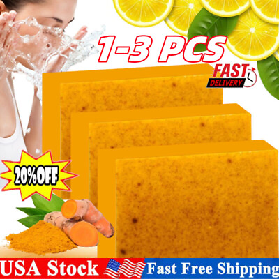 #ad Honey Glow Lemon Turmeric Kojic Acid Soap Bar Turmeric Face and Body Soap $15.99