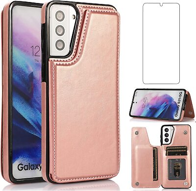 #ad Compatible with Samsung Galaxy S21 Glaxay S 21 5G 6.2 inch Wallet Case Tempered $29.98