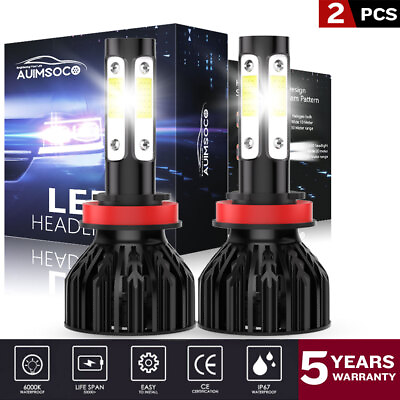 #ad 2X H11 LED Headlight Low Beam Bulbs Conversion kit 6000K White Super Bright Kit $32.99