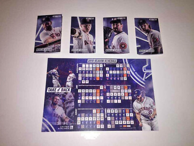 #ad 2019 HOUSTON ASTROS POCKET SCHEDULE SET OF FOUR 4 PLUS MAGNETIC SCHEDULE $20.00