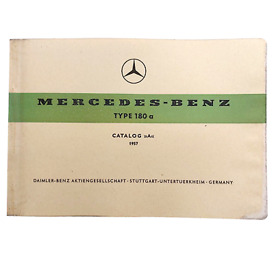 #ad Mercedes Type 180 a Catalog quot;Aquot; 1957 Ponton W120 Ersatzteilkatalog Spare Parts EUR 35.00