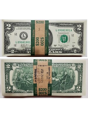 #ad 2017A $2 Note Birthday number 09081901 to 09082000 dollar bill. $126.00