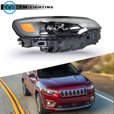 #ad For Jeep Cherokee 2019 2021 22 Passenger Side LED Headlight Headlamp Clear Lens $193.58