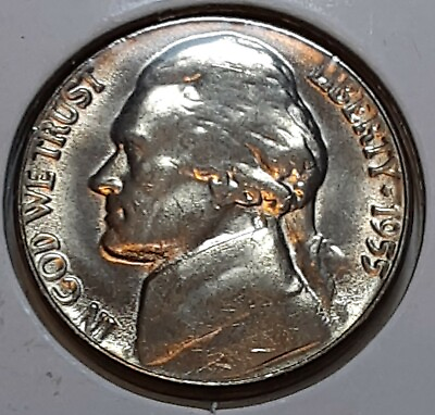 #ad 1955 Jefferson Nickel P BU Uncirculated $2.99