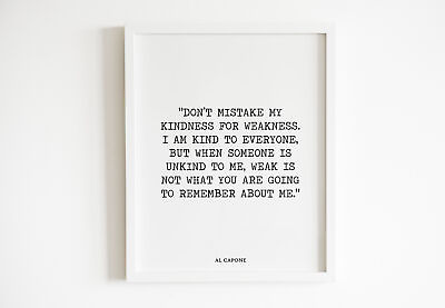 #ad Don#x27;t Mistake My Kindness For Weakness Poster Print Watercolor Art Artwall Home $29.99