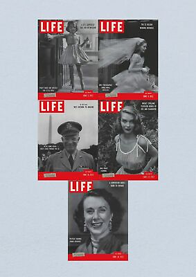 #ad Life Magazine Lot of 5 Full Month of June 1952 2 9 16 23 30 $45.00