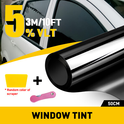 #ad 3M Uncut Roll Window Tint Film 5% VLT 20quot; x 10#x27;ft Feet Car Home Office Glass EOA $11.89