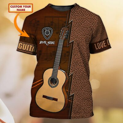 #ad Guitar Love Music Custom Name TShirt 3D $24.88