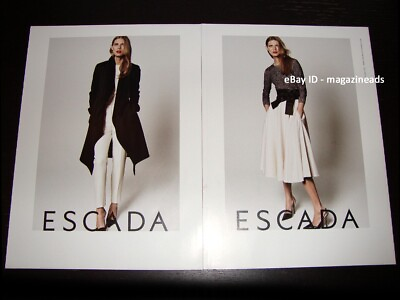 #ad ESCADA 4 Page PRINT AD Fall 2014 MALGOSIA BELA pretty woman#x27;s feet ankles legs $12.00