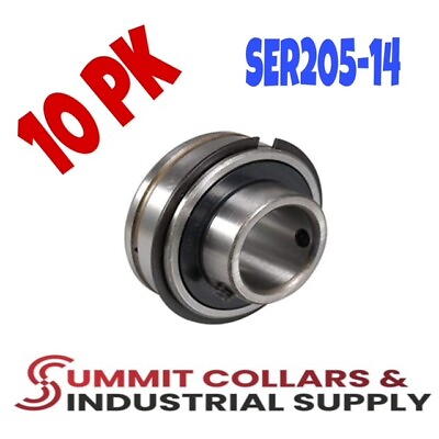 #ad SER205 14 7 8quot; ER14 Insert Ball Bearing With Snap Ring NEW 10PK $71.99