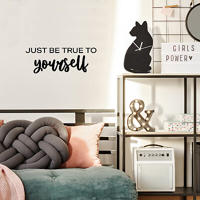 #ad Vinyl Wall Art Decal Just Be True to Yourself 9quot; x 25quot; Self Esteem Quote $12.99