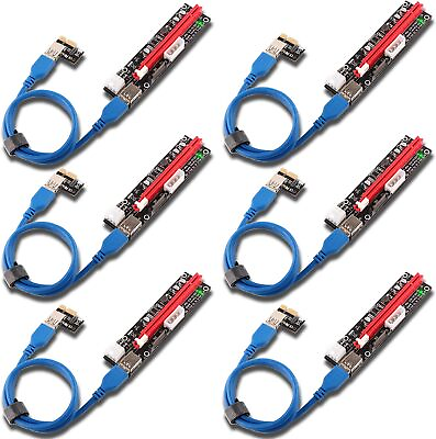 #ad Ziyituod PCIE Riser Express Cable 1X to 16X LED Graphics Extension Ethereum $23.96