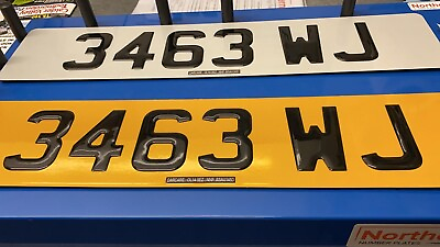 #ad 3D Road Legal Gel Resin Domed Number Plates Pair GBP 29.99