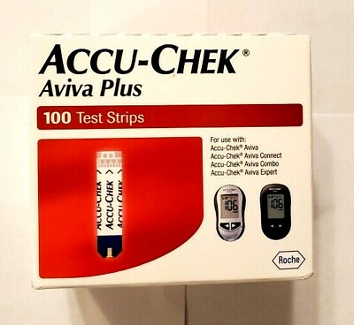 #ad New Retail AccuChek Aviva Plus Glucose Diabetic Test Strip 100 ct exp 07 31 2025 $59.95