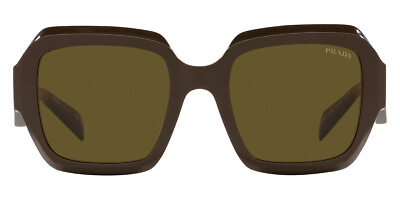 #ad Prada PR Sunglasses Women Loden Dark Brown 53mm New 100% Authentic $302.15
