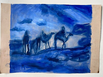 #ad Henry Ossawa Tanner Painting on paper Handmade signed and sealed $130.00