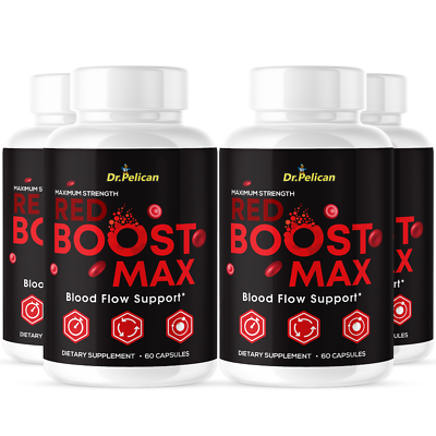 #ad Red Boost Max Blood Support 4 Bottles 240 Capsules $99.99