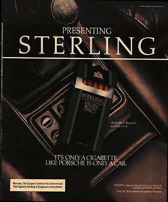 #ad 1985 Print Ad Rolling Stone Magazine Sterling Special Blend Cigarettes $6.54