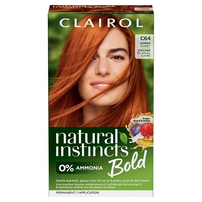 #ad Clairol Natural Instincts Bold C64 COPPER SUNSET Permanent Hair Color Dye $9.99