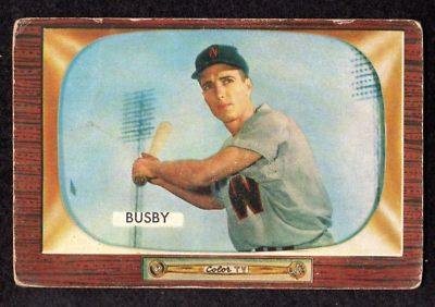 #ad 1955 Bowman #166 Jim Busby Washington Senators Vintage Baseball Card F G $2.49