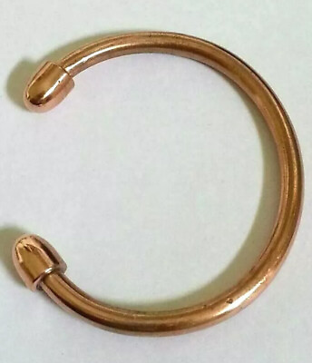 #ad SOLID COPPER THERAPY CUFF BRACELET REAL BULLET NON MAGNETIC TIP HANDMADE USA $39.99