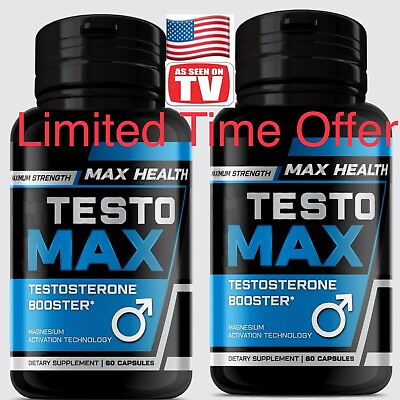 #ad Testosterone Booster Max Men Stamina Male Enhancement Power Energy 2 Pk 120 Pill $21.99