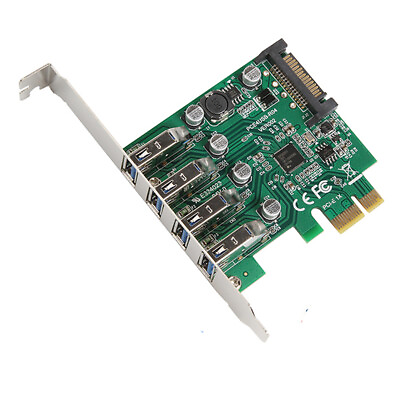 #ad PCI E to 4port USB3.0 HUB Adapter Expansion Card with Low Profile Bracket 5Gbps $16.99