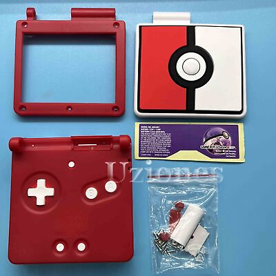 #ad Replacement Housing Shell Case For Nintendo GBA Game Boy Advance SP 3D Pokeball $24.22