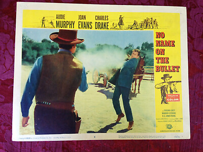 #ad NO NAME ON THE BULLET AUDIE MURPHY C DRAKE J EVANS ORIG 1959 LOBBY CARD Western AU $27.99