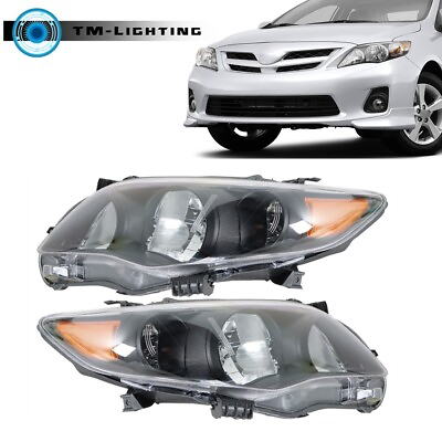 #ad For Toyota Corolla S 2011 2012 2013 Leftamp;Right Headlights Headlamp Black Housing $60.95
