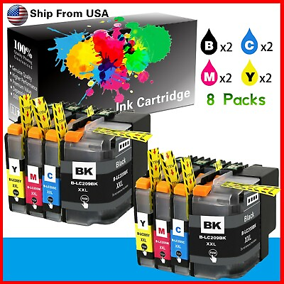 #ad 8PK Brother LC209 LC205 Ink Cartridge for MFC J5620DW J4420DW $16.99