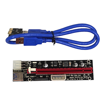 #ad * PCI E 1x 16x GPU Riser * SATA Molex 6 Pin Options with USB Cable $9.99
