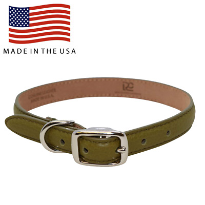 #ad Handmade Genuine Leather Adjustable Dog Collar MADE IN THE USA $14.95
